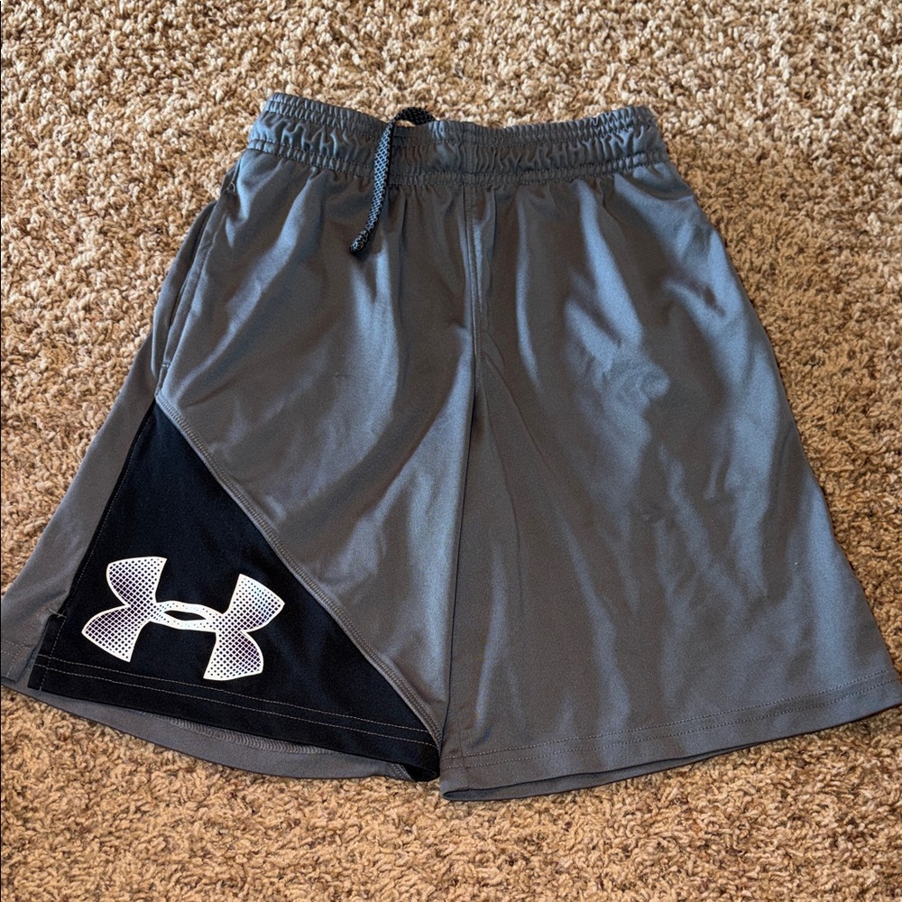 Under Armour Black and Gray Sports Shorts